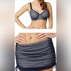 Panache Navy/White Crotched Swim Wear